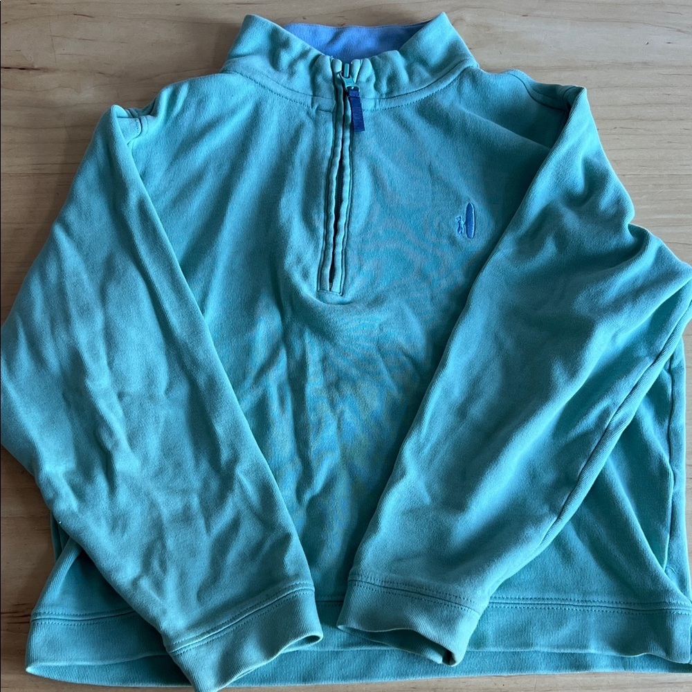 johnnie-O Teal Zip-Up Sweater